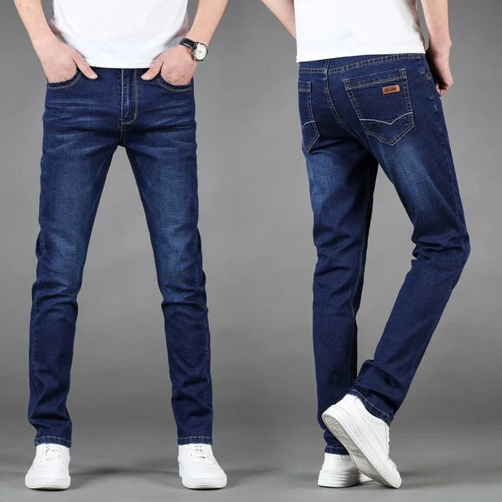 Stretch Jeans With Straight Legs