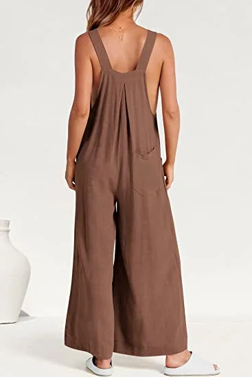 Plus Size Wide Leg Overalls Jumpsuit