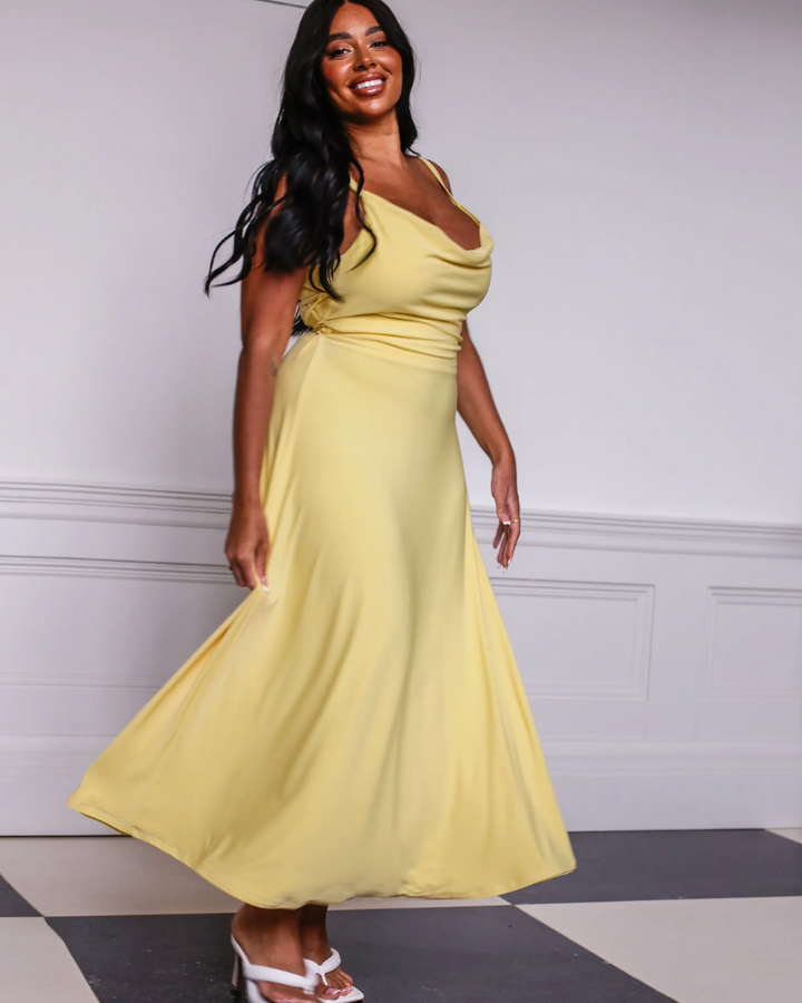 Lulah Drape Maxi Dress with Built-in Bra