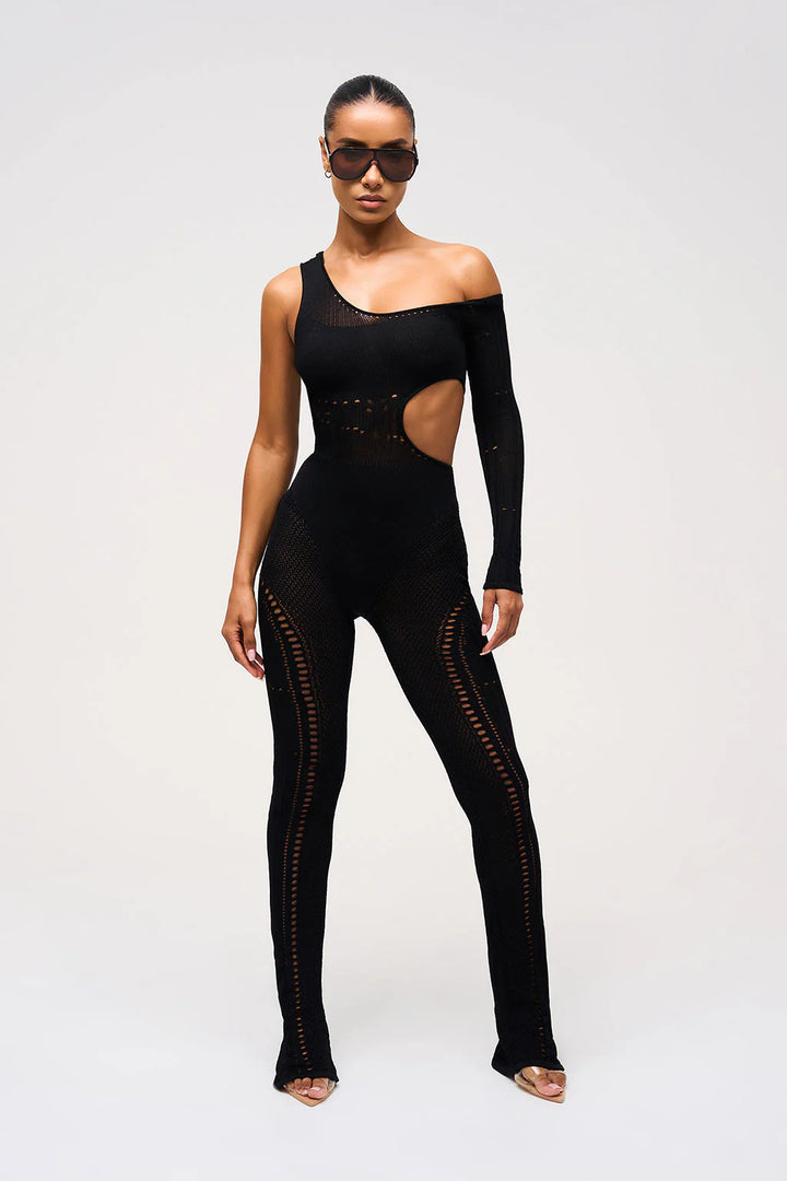 Sleeve Cutout Designed Stylish Jumpsuit