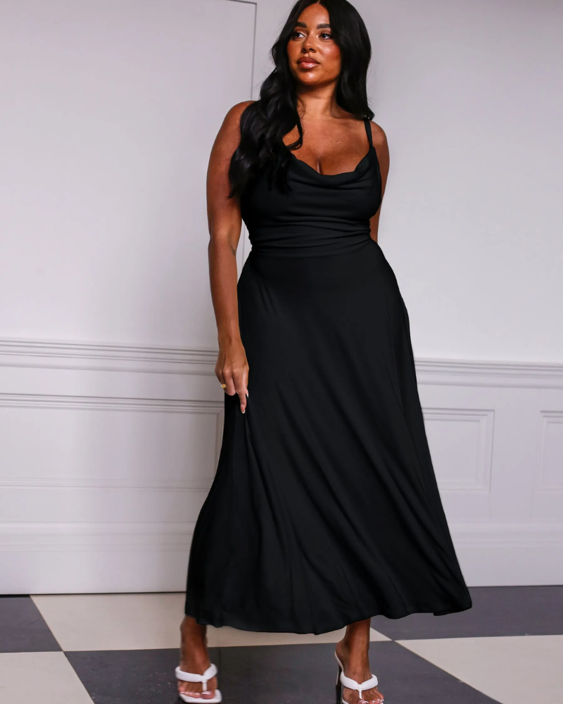 Lulah Drape Maxi Dress with Built-in Bra