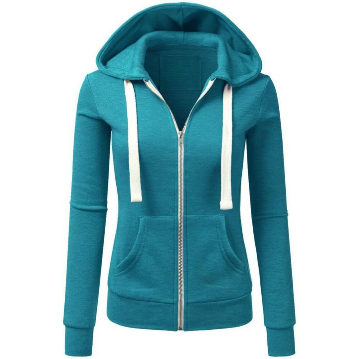 Zip Up Hooded Jacket With Drawstrings