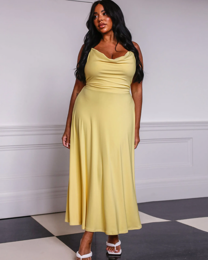 Lulah Drape Maxi Dress with Built-in Bra