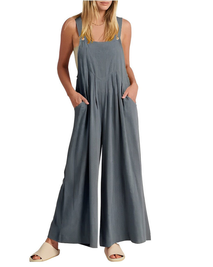 Plus Size Wide Leg Overalls Jumpsuit