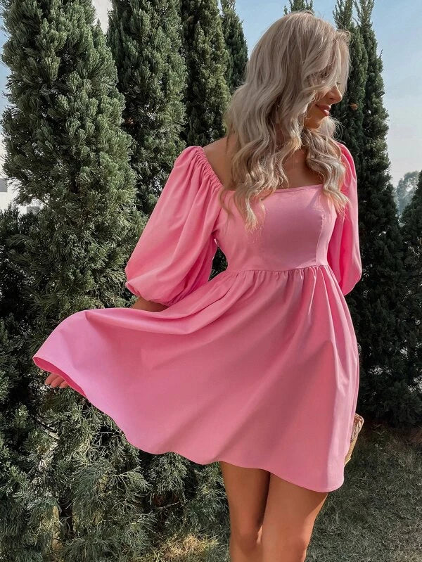 Barbie Elegant Puff Sleeves Dress