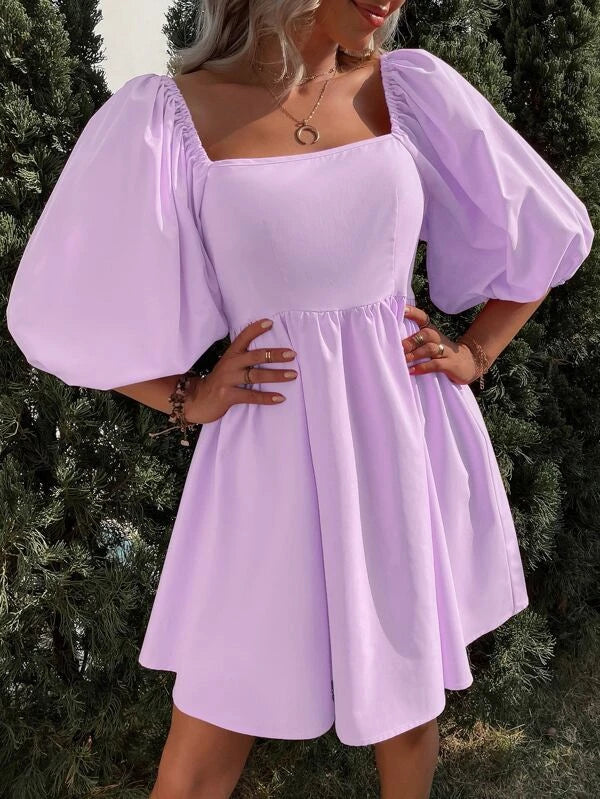 Barbie Elegant Puff Sleeves Dress