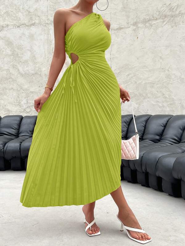 Barbie Pleated Hem Plain Dress