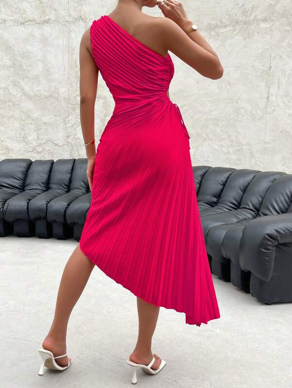 Barbie Pleated Hem Plain Dress