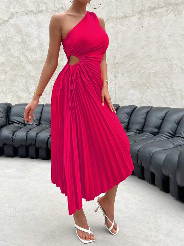 Barbie Pleated Hem Plain Dress