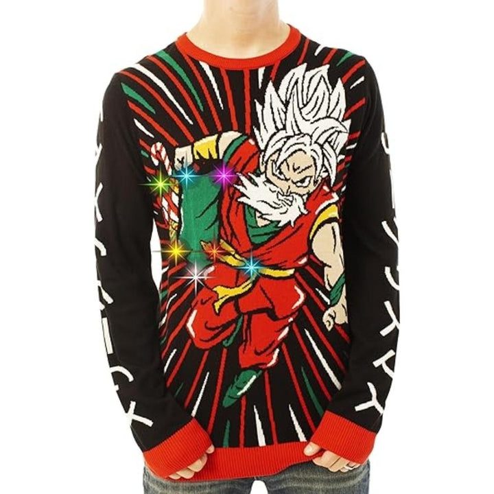 Vibrant Festive Anime Inspired Knitted Holiday Sweater