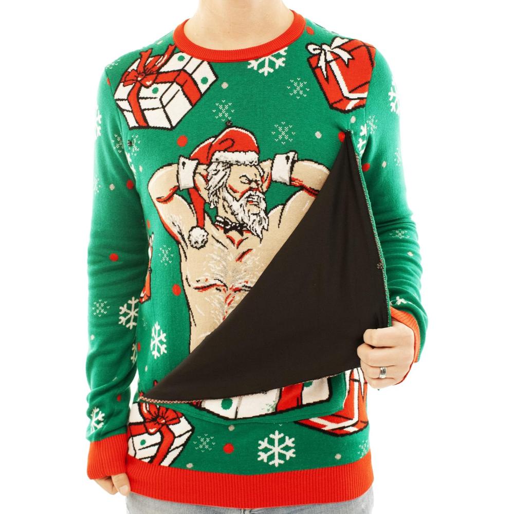 Vibrant Festive Anime Inspired Knitted Holiday Sweater