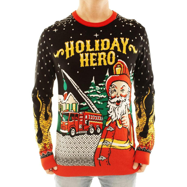 Vibrant Festive Anime Inspired Knitted Holiday Sweater