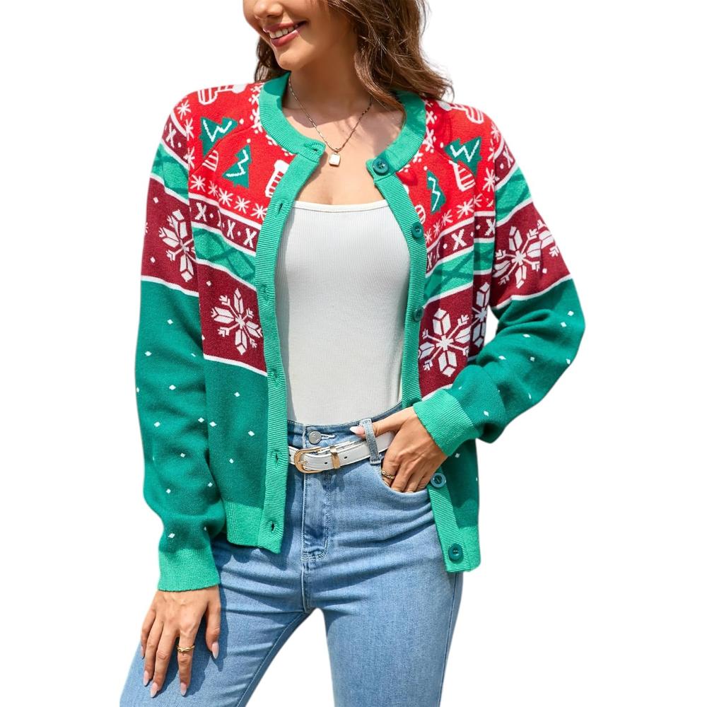 Holiday Season Button Down Cardigan