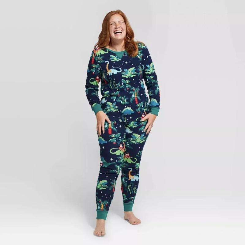 Family Jumpsuit Set With Dinosaur Print