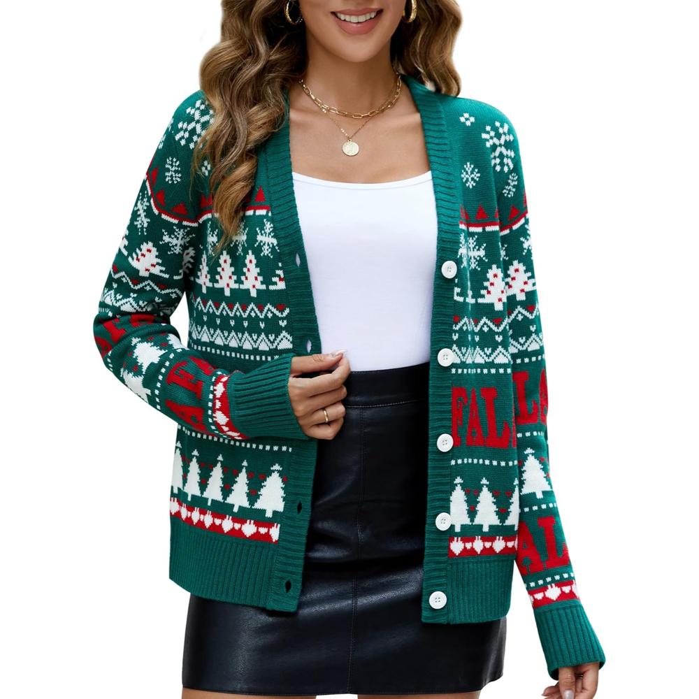 Holiday Season Button Down Cardigan