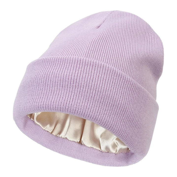 Insulated Knit Hat With Satin Lining