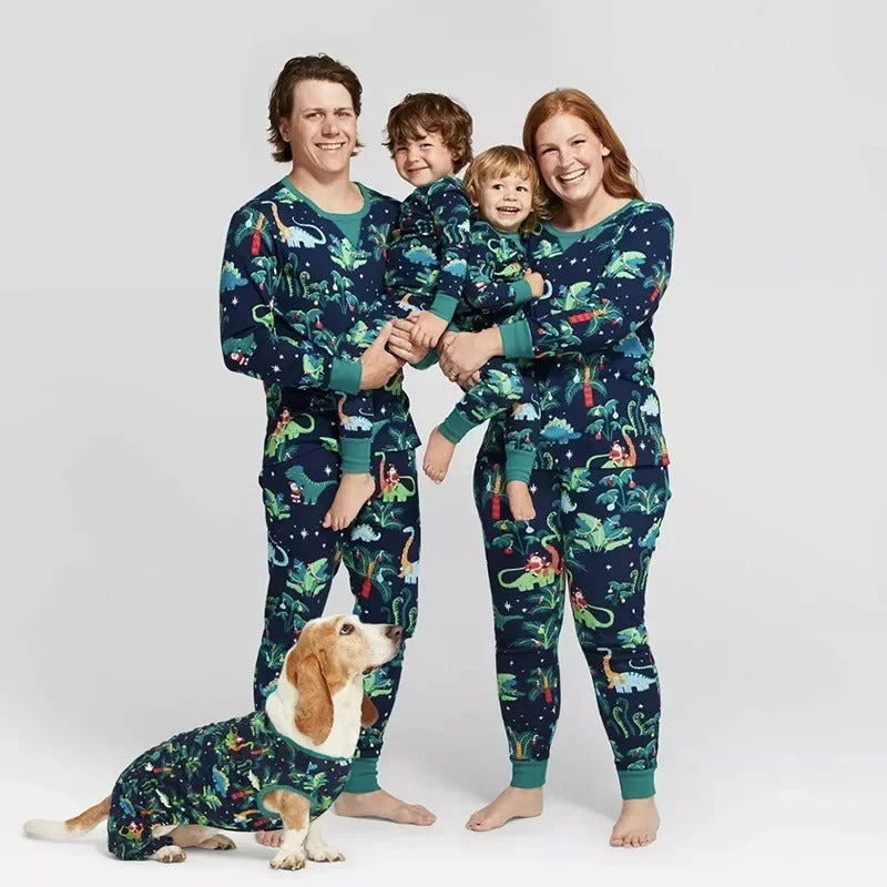 Family Jumpsuit Set With Dinosaur Print