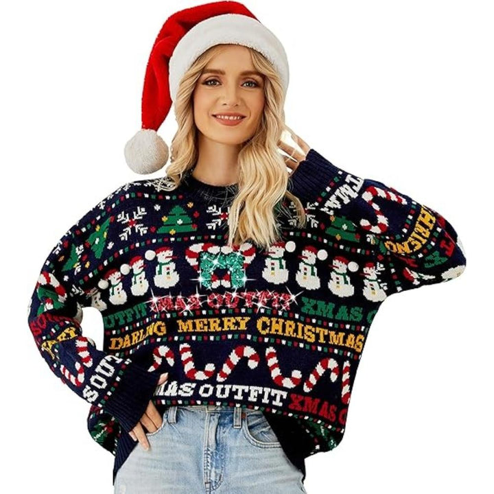 Cheerful Knitted Sweater For Festive Gatherings