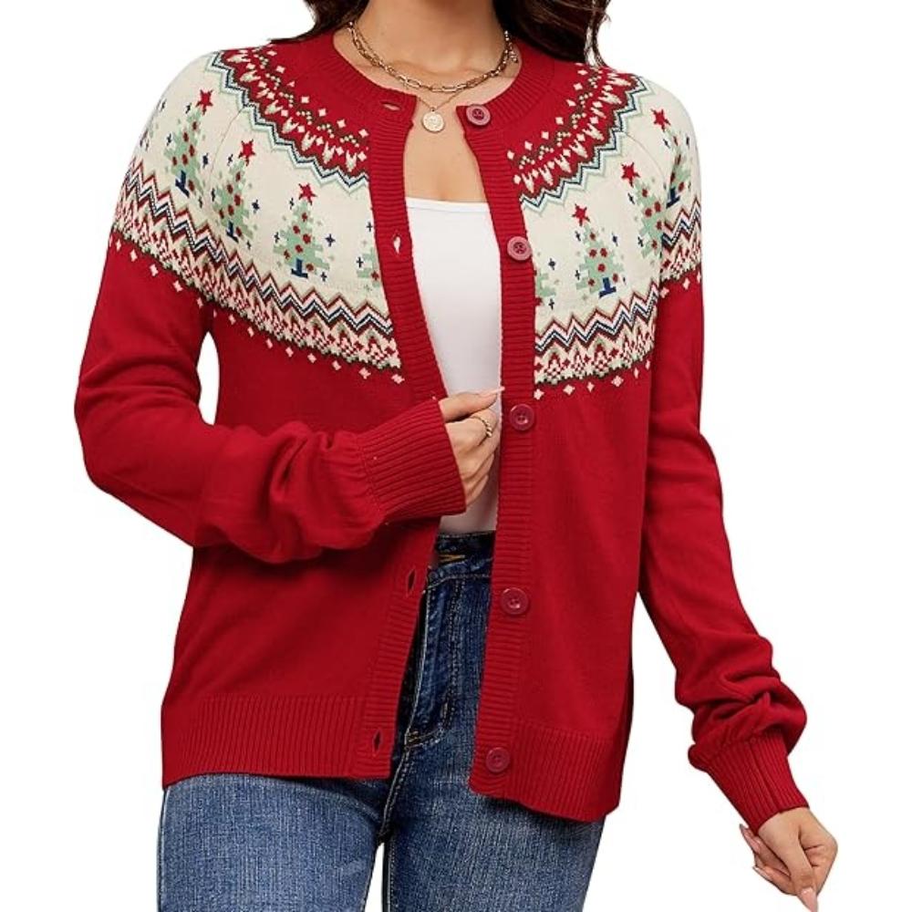 Cheerful Knitted Sweater For Festive Gatherings