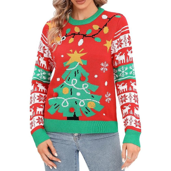 Cheerful Knitted Sweater For Festive Gatherings