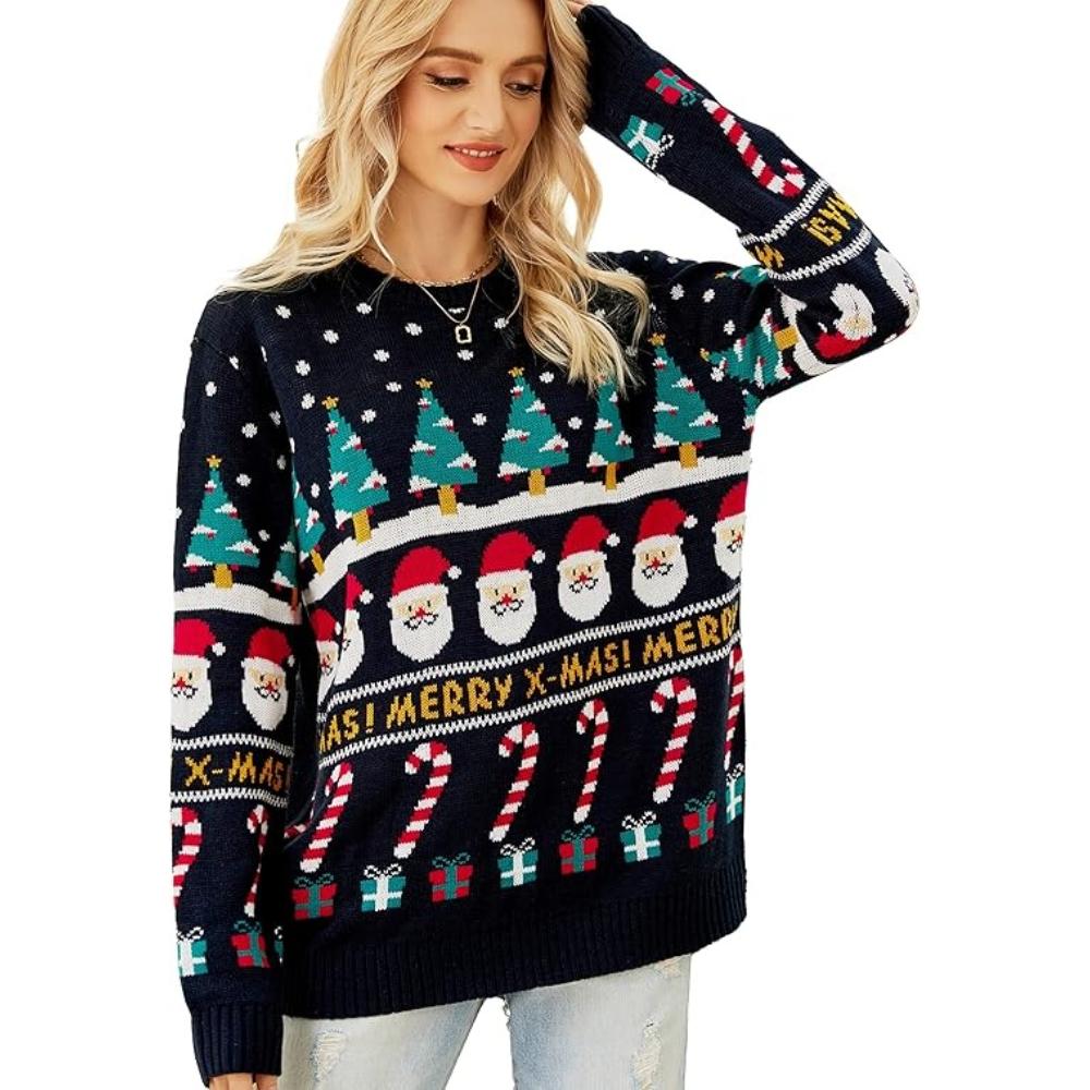 Cheerful Knitted Sweater For Festive Gatherings