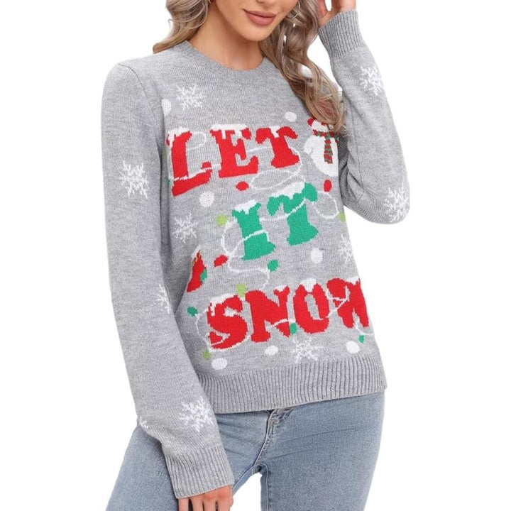 Cheerful Knitted Sweater For Festive Gatherings