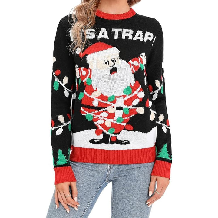 Cheerful Knitted Sweater For Festive Gatherings