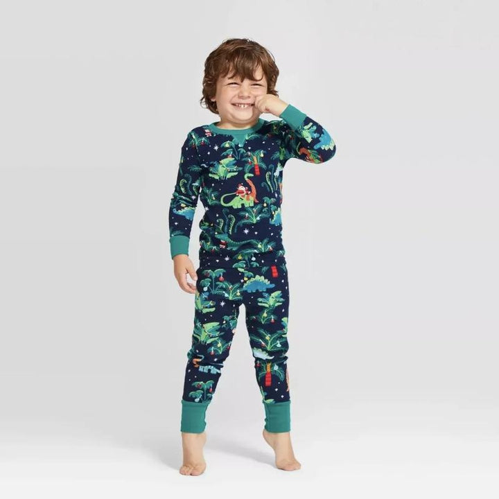 Family Jumpsuit Set With Dinosaur Print