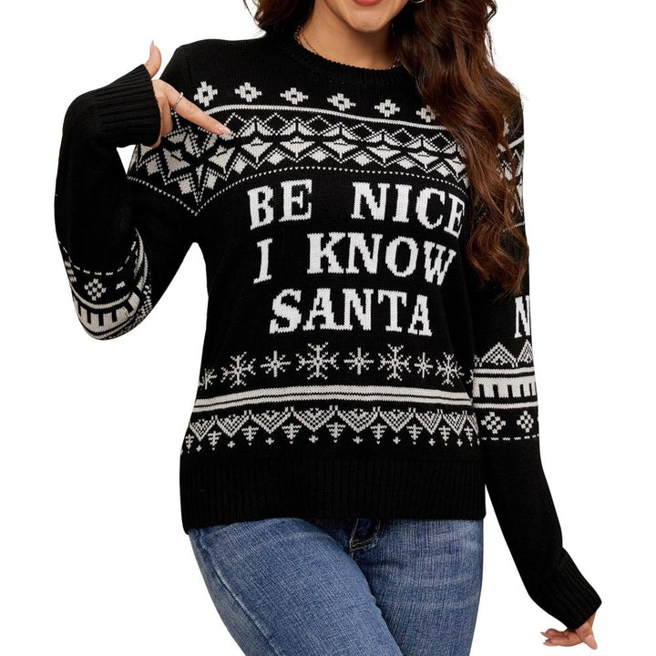 Cheerful Knitted Sweater For Festive Gatherings