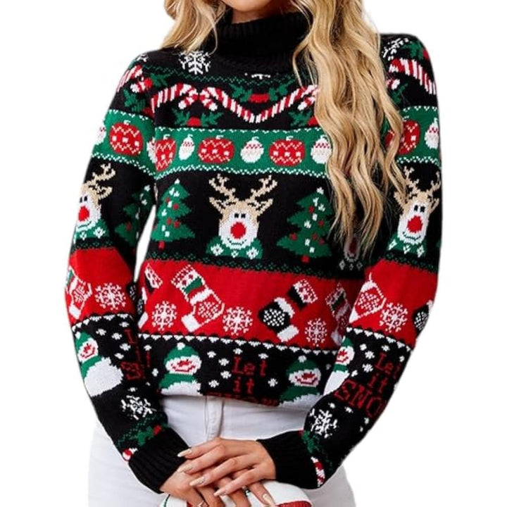 Cheerful Knitted Sweater For Festive Gatherings