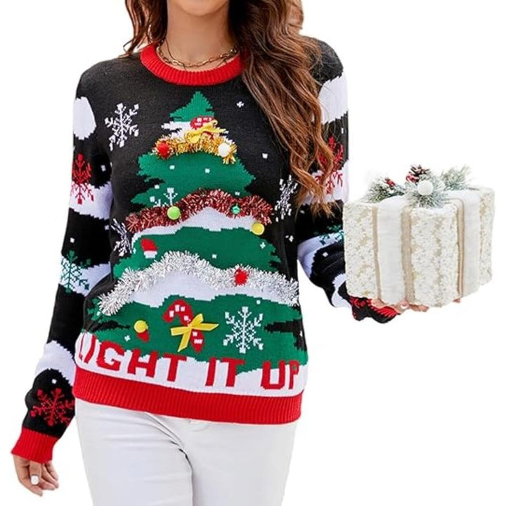 Cheerful Knitted Sweater For Festive Gatherings