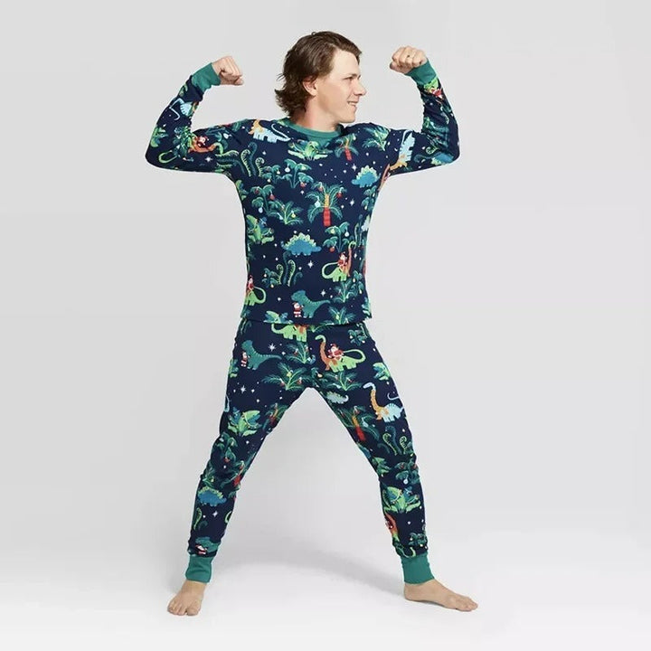 Family Jumpsuit Set With Dinosaur Print