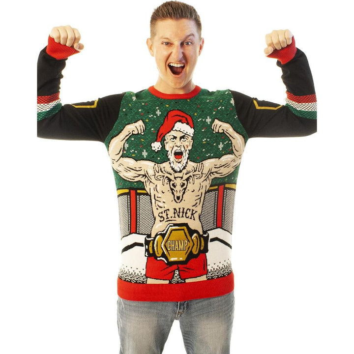 Festive Anime Inspired Knitted Holiday Sweater