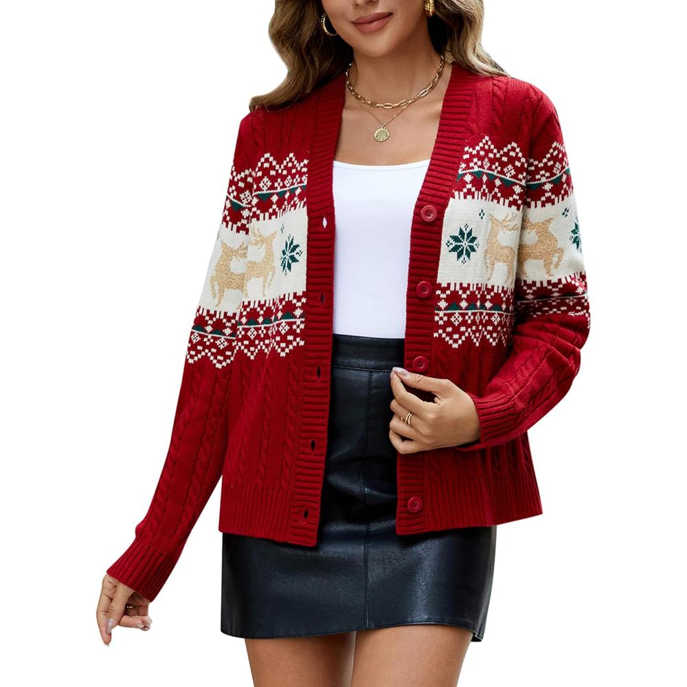 Holiday Season Button Down Cardigan