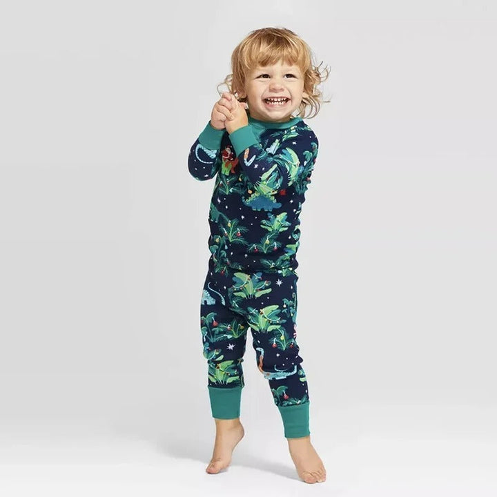 Family Jumpsuit Set With Dinosaur Print