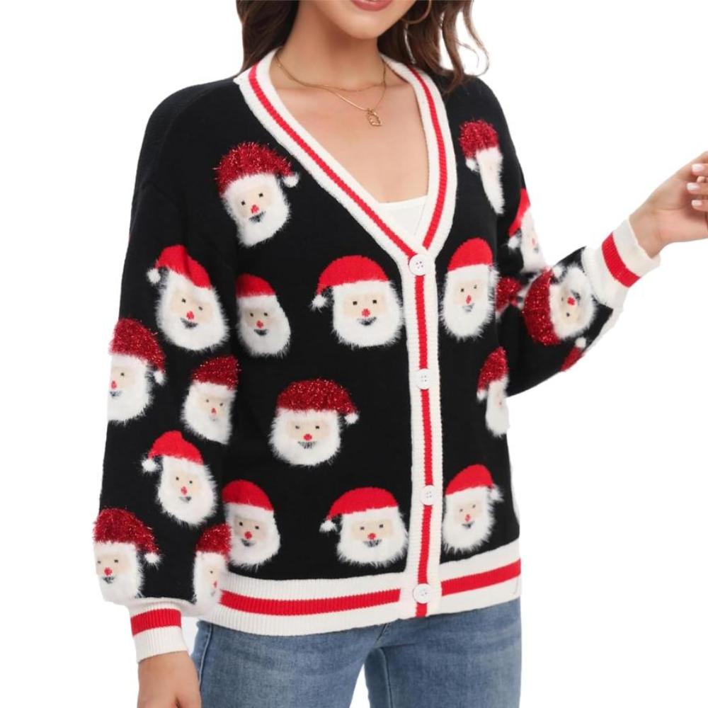 Timeless Button Down Christmas Cardigan With Festive Flair