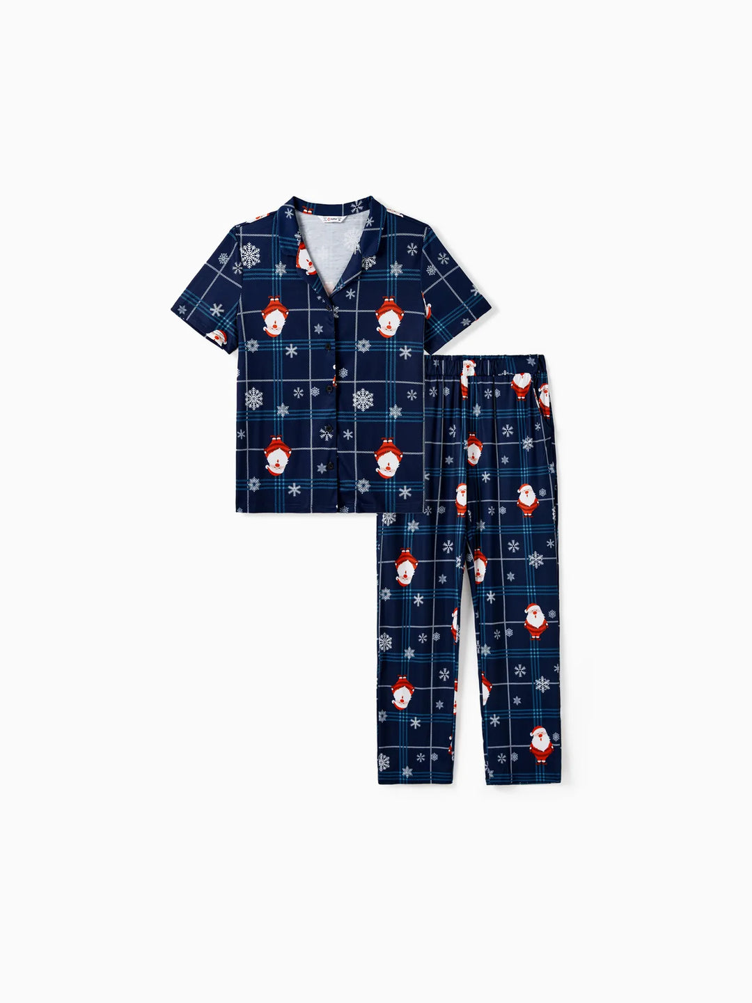 Christmas Family Pajama Set With Santa Print