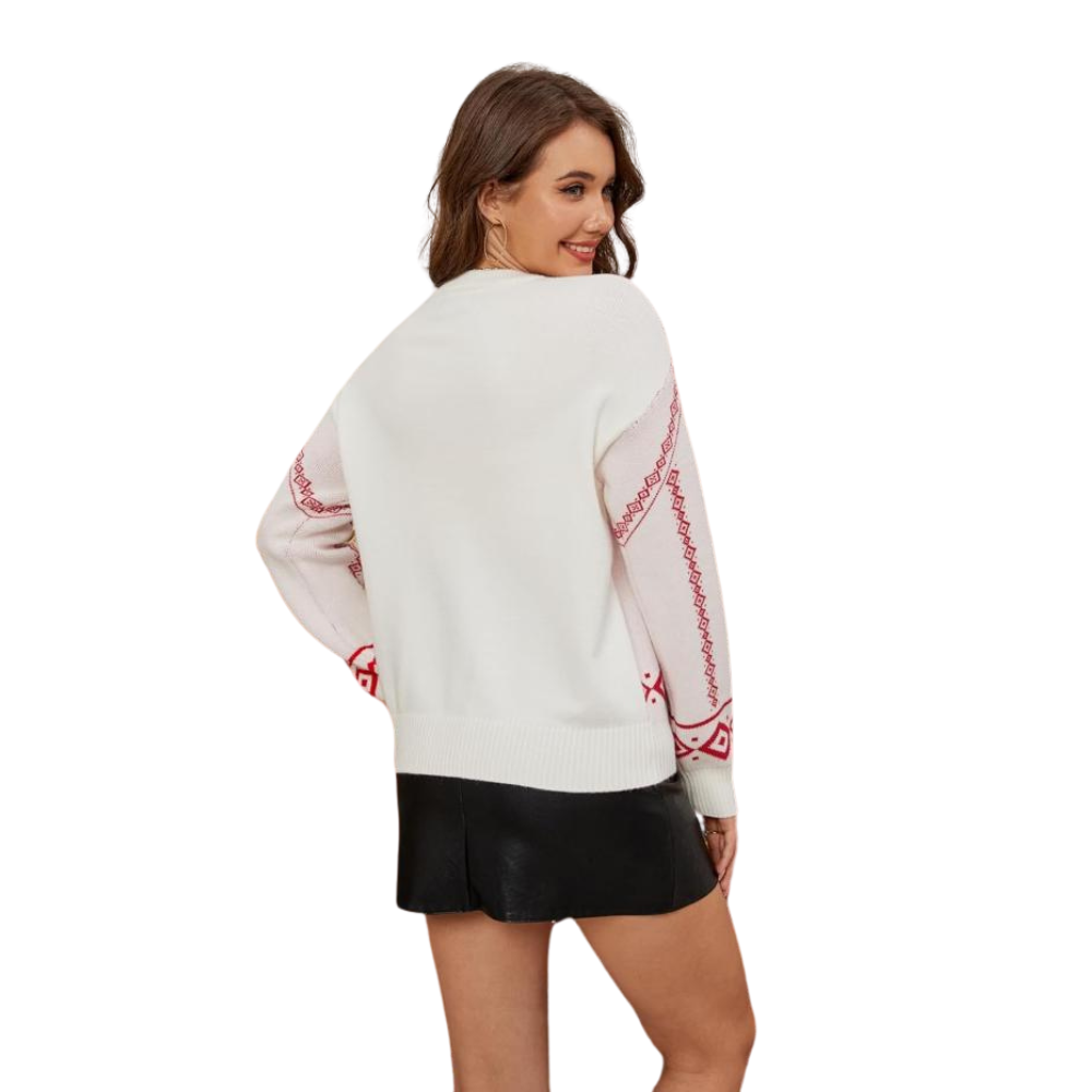 Cheerful Knitted Sweater For Festive Gatherings