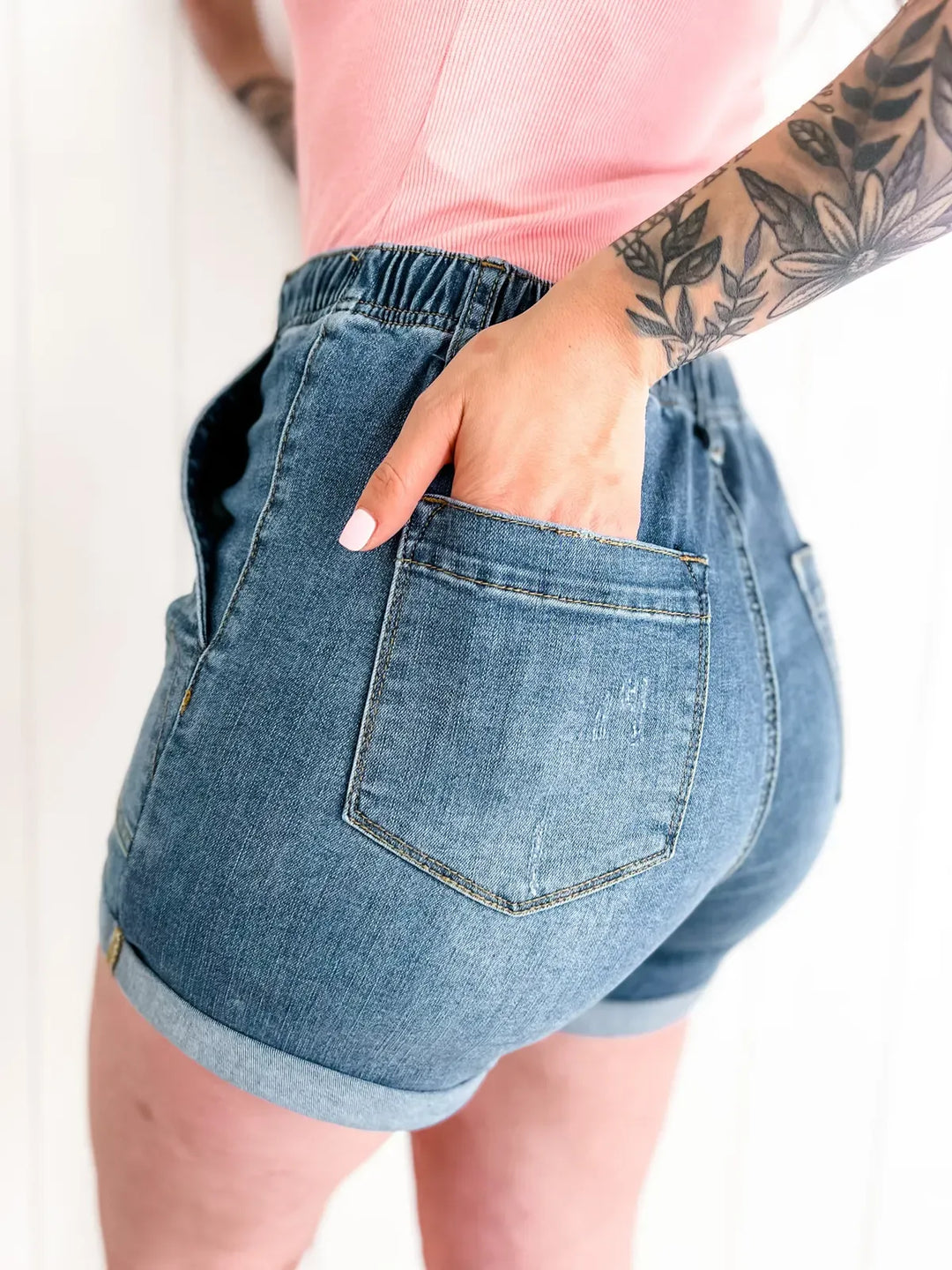 Judy Blue Denim Drawstring Shorts