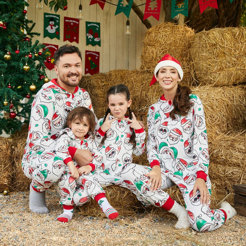 Christmas Matching Santa Claus Print Family Jumpsuit Set