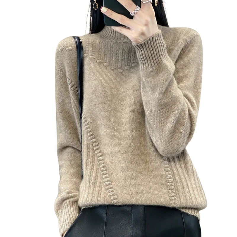 Loose Half Collar Pullover Sweater