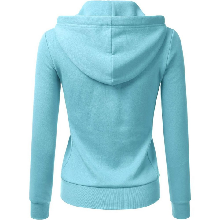 Zip Up Hooded Jacket With Drawstrings