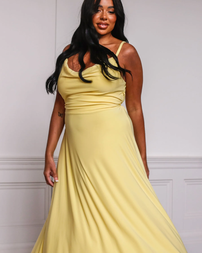 Lulah Drape Maxi Dress with Built-in Bra