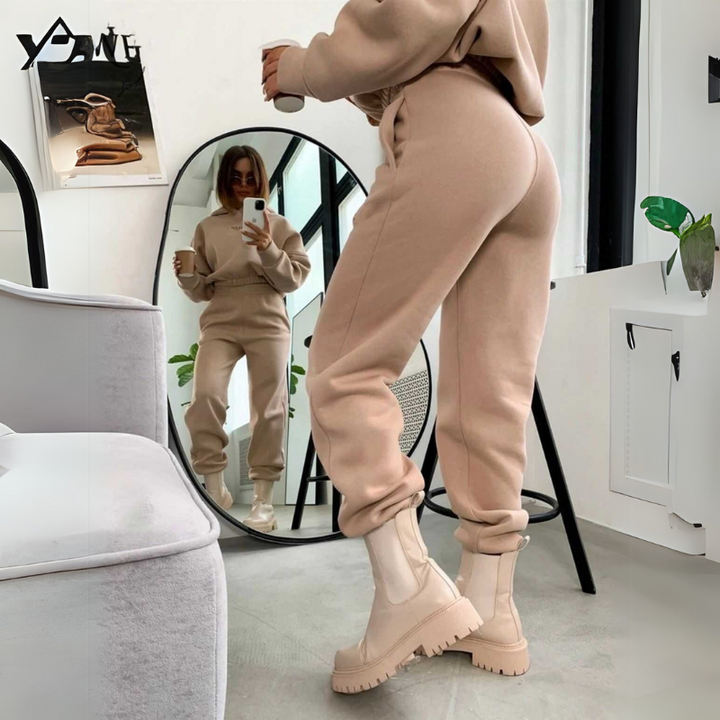 Hooded Two Piece Tracksuit Set