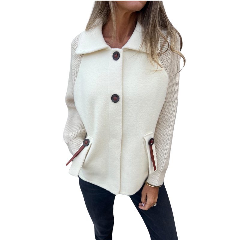 Buttoned Front Casual Knit Jacket