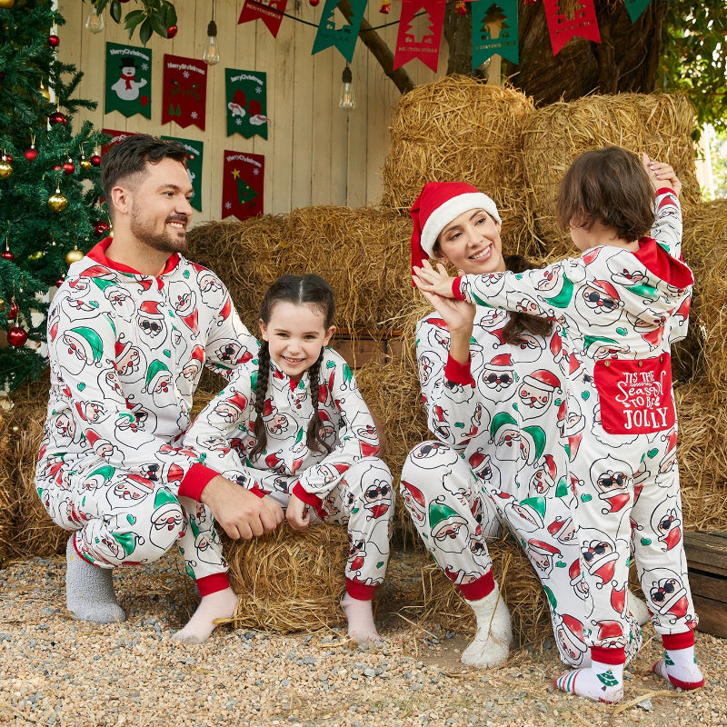 Christmas Matching Santa Claus Print Family Jumpsuit Set