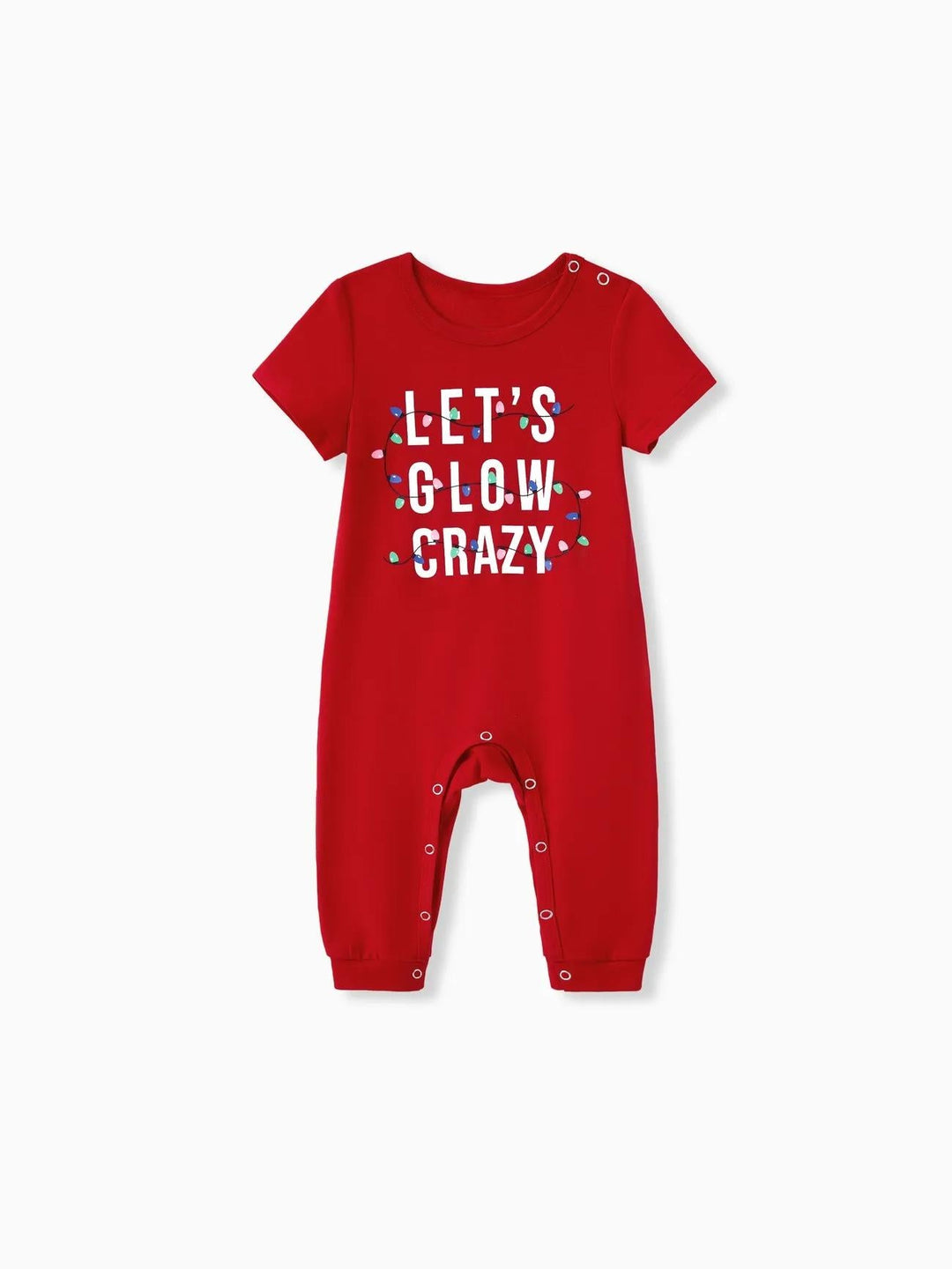 Matching Family Christmas Pajama Set With Glow In The Dark Text