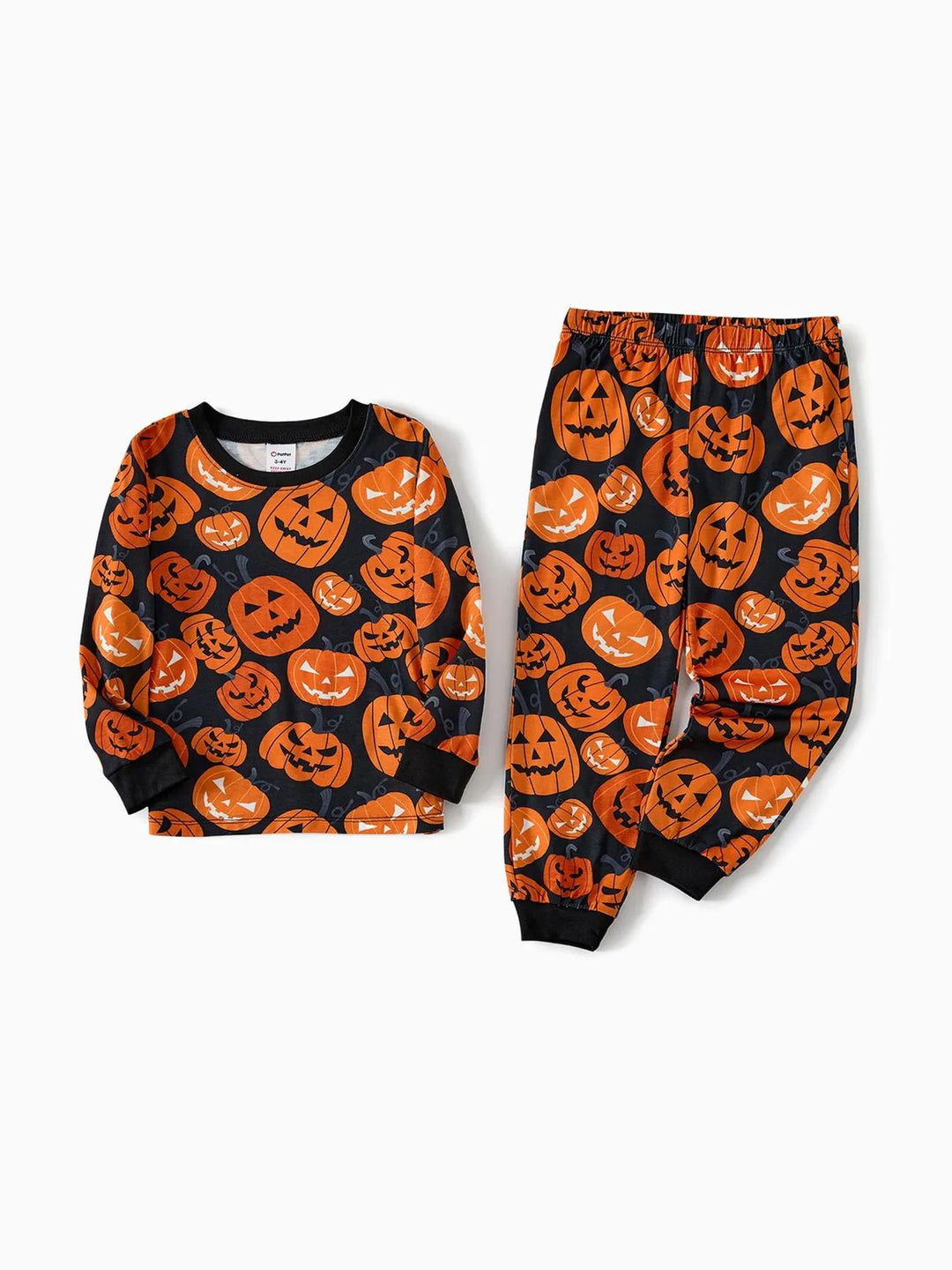 Halloween Family Matching Pumpkin Design Pajama Set