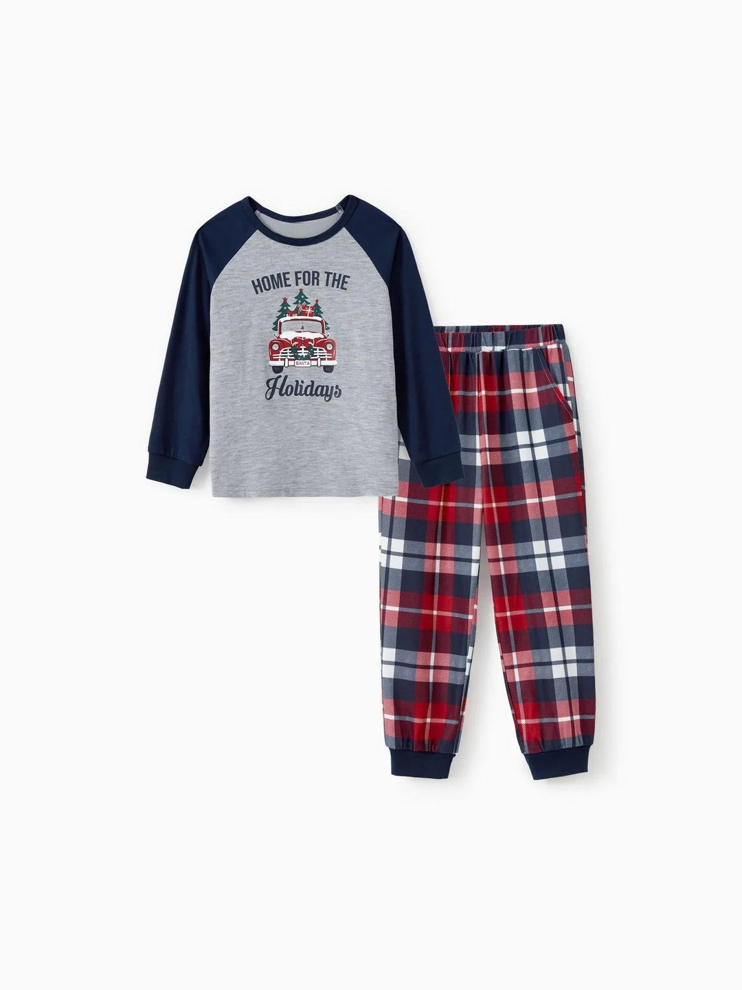 Matching Family Pajama Sets With Xmas Tree And Delivery Truck Graphics