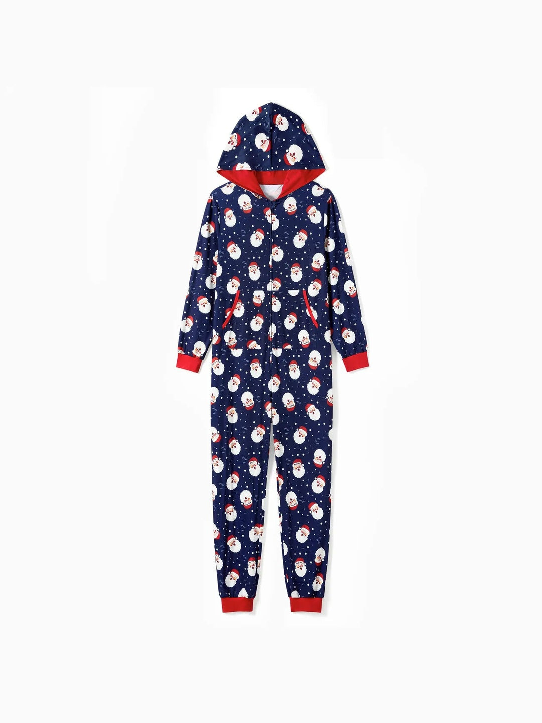 Santa Printed Family Matching Hooded Pajama Set